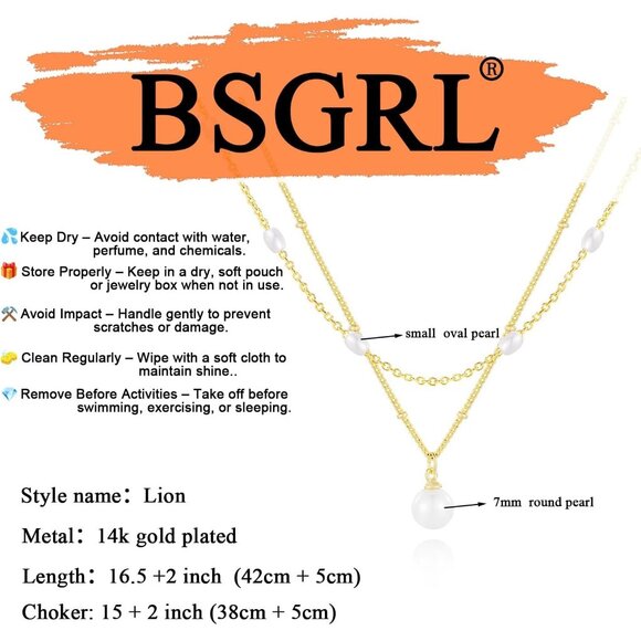 ⚡Pearl Necklace for Women 14K Gold-platedWhite Gold-plated Dainty special - Picture 5 of 7